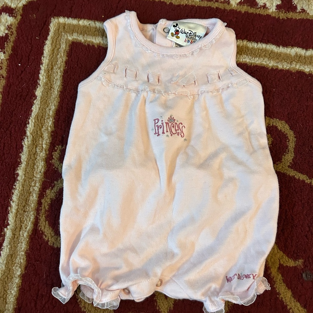 Disney Baby Light Pink Ruffle Romper
